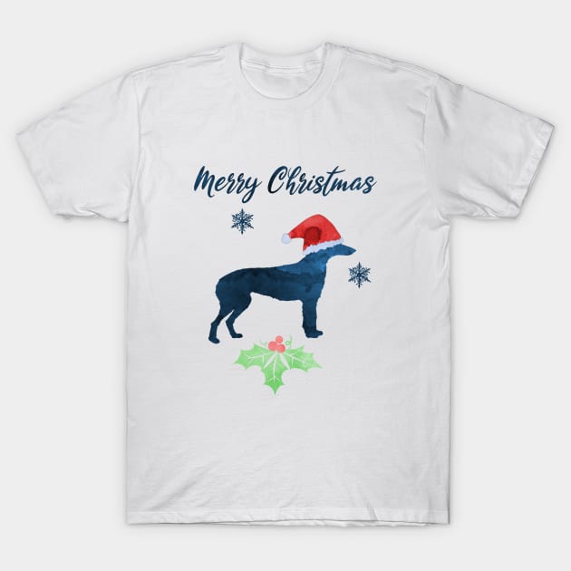 Christmas Scottish Deerhound T-Shirt by TheJollyMarten